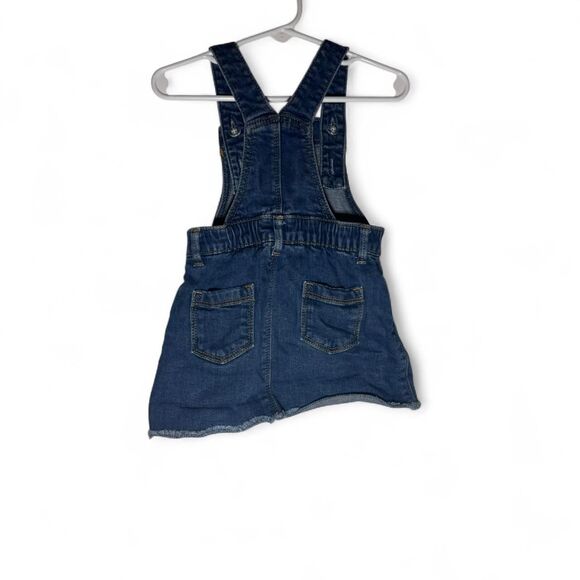 Old Navy 2T Girls Denim Overalls Dress Jumper 99% Cotton - Picture 4 of 8